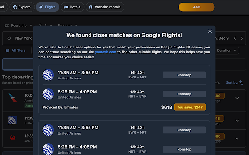 Google Flights Price Hacker – Save More! screenshot
