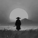 Silent Blade Samurai Monochrome Live Wallpaper icon