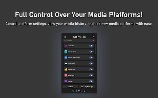 Web Presence for Discord screenshot