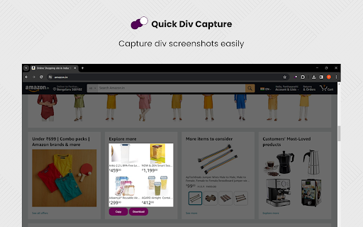 Div Capture: Screenshot Chrome Extension screenshot