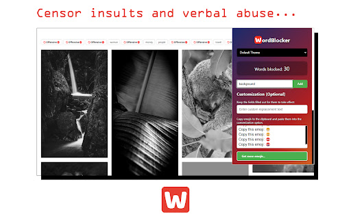 WordBlocker screenshot