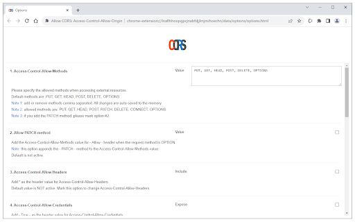 Allow CORS: Access-Control-Allow-Origin screenshot