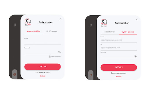 UniTalk Web Dialer screenshot
