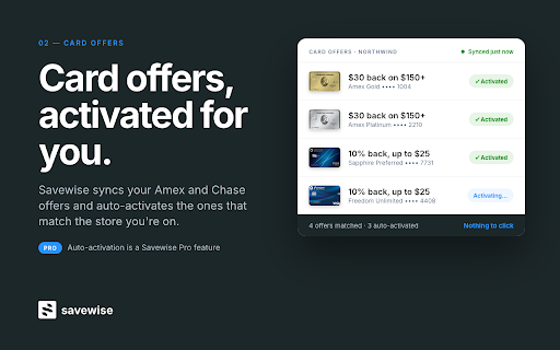 Savewise: Stack Cashback Shopping Portals & Maximize Credit Card Rewards screenshot