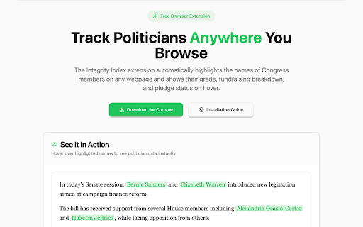 Integrity Index screenshot
