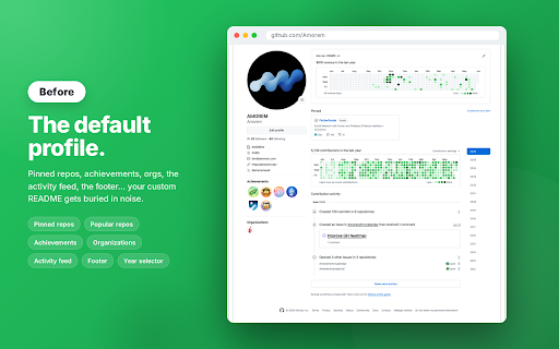 GitHub Profile Cleaner screenshot