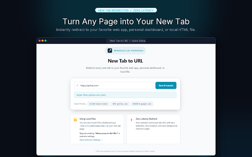 New Tab to URL screenshot