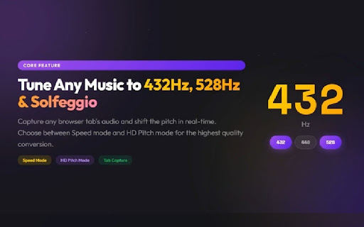 Ultimate 432Hz Converter : Spotify YouTube Tidal & All Web Music Streaming screenshot