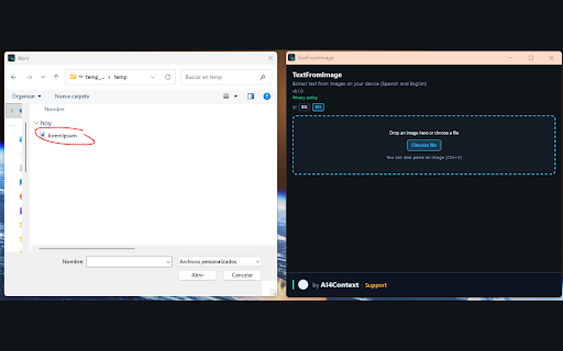 TextFromImage - Extract text from images locally screenshot