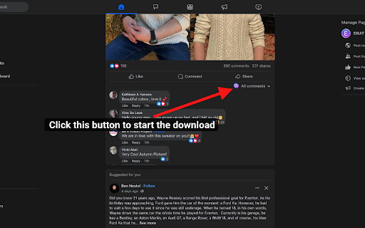 ESUIT | Comments Exporter for Facebook™ screenshot