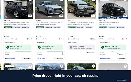 Motorwatch - car price tracker screenshot