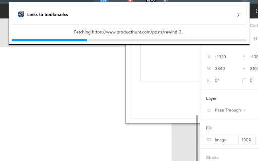 Links to Bookmarks screenshot