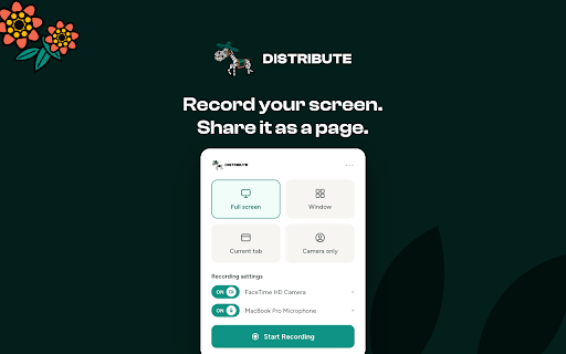 Distribute screenshot