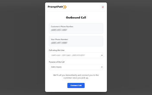 PromptPath Phone Assist screenshot