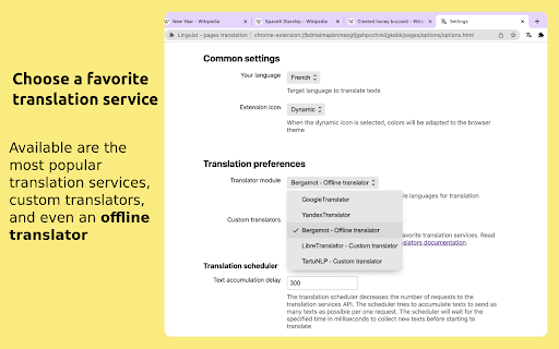 Linguist - web page translator screenshot