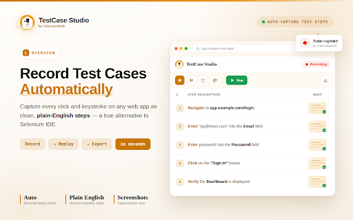 TestCase Studio - Selenium IDE screenshot