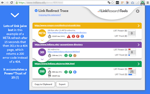 Link Redirect Trace screenshot