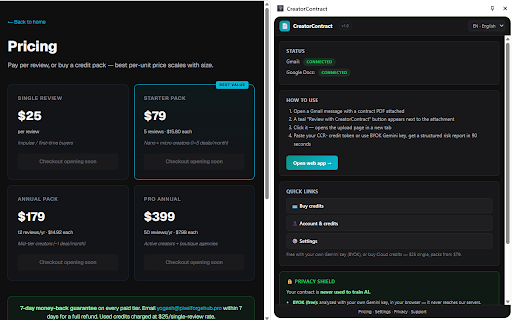 CreatorContract — Brand Deal Review screenshot