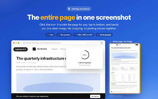 Full Page Screenshot - Long Scrolling Capture screenshot