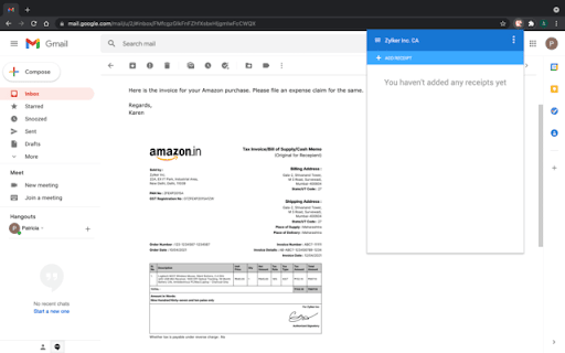 Zoho Expense screenshot