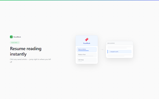 Reading Position Saver - ReadMark screenshot