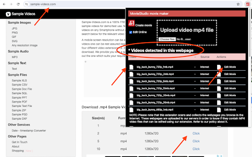 Movie maker MovieStudio video editor screenshot