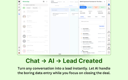 WhatsApp Business CRM with AI Agents - The Chat Quotient screenshot
