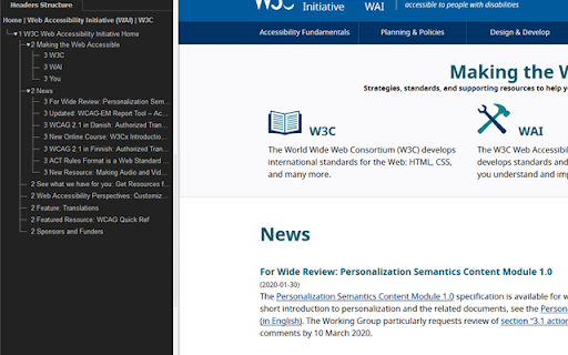 HeadingsMap screenshot