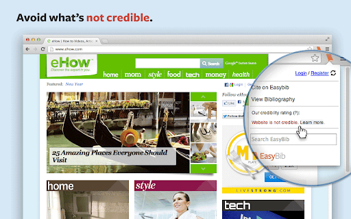 EasyBib Toolbar screenshot