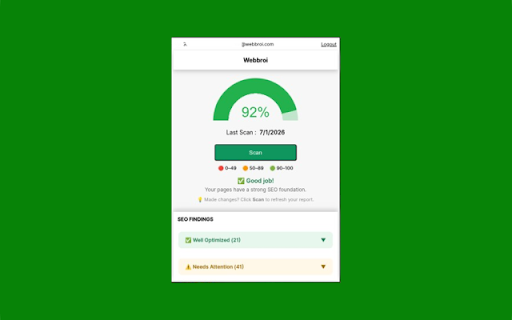 SEO Grader screenshot