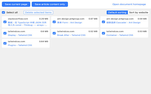 web document screenshot