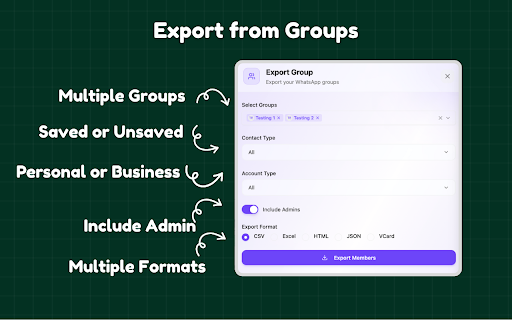 WhatsContact - WA Contacts Extractor & Exporter screenshot