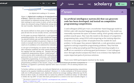Scholarcy Browser Extension screenshot