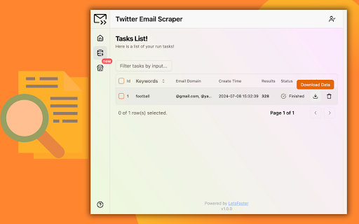 Twitter Email Scraper screenshot