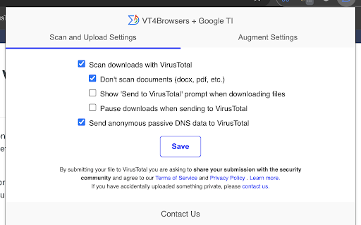 VT4Browsers + Google TI screenshot