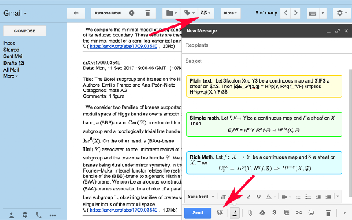 TeX for Gmail and Outlook screenshot