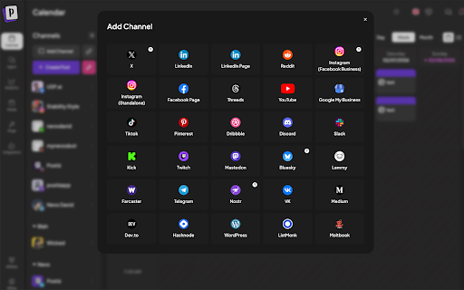 Postiz screenshot