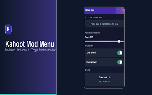 Kahoot Mod Menu screenshot