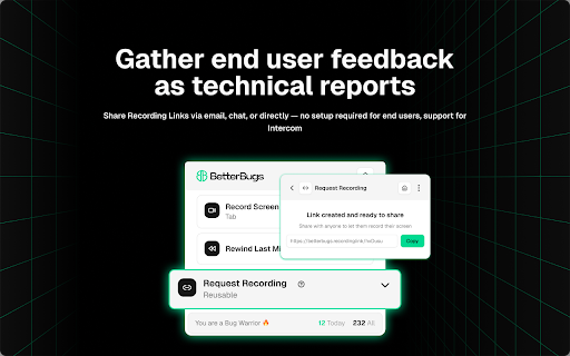BetterBugs: Create precise bug reports with 1-click screenshot