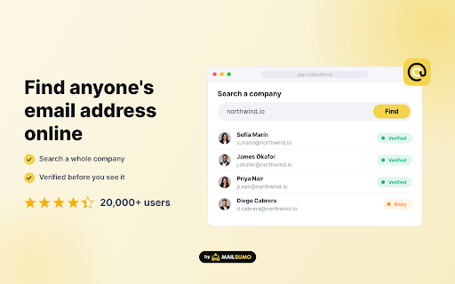 Email Finder by Mailsumo screenshot