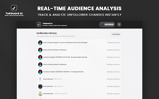 TokGuard AI for TikTok - Smart Unfollow Manager screenshot