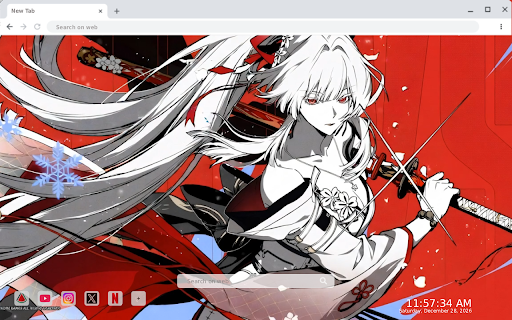 Hiyuki Dance of Red Snow (WuWa) Live Wallpaper screenshot