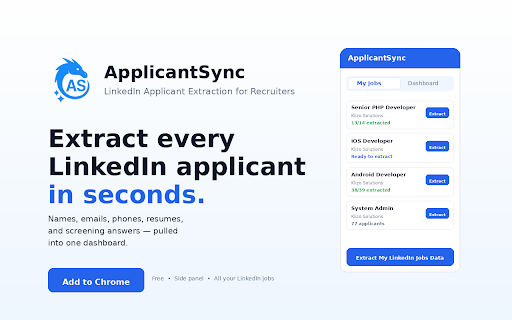 ApplicantSync: LinkedIn Applicant Exporter screenshot