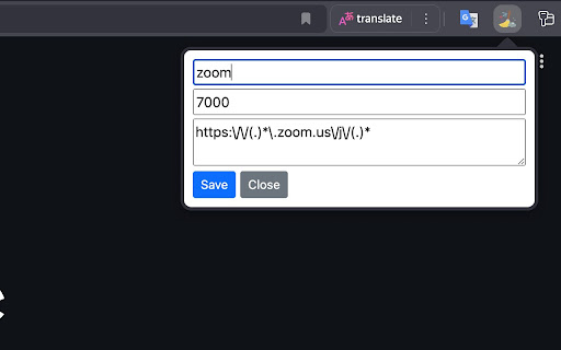 Tabs auto close screenshot