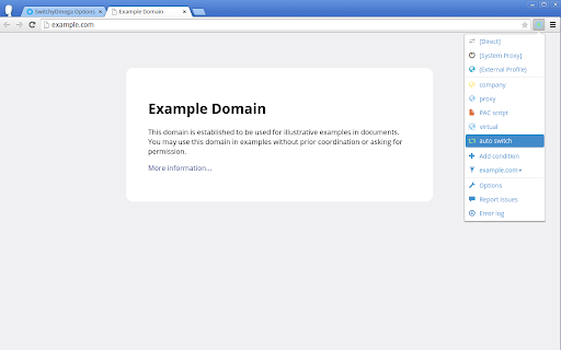 Proxy SwitchyOmega (V3) screenshot