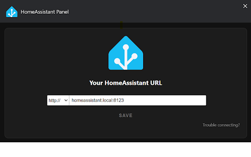 HomeAssistant Panel screenshot
