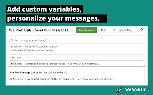 WA Web Utils - Message Sender screenshot