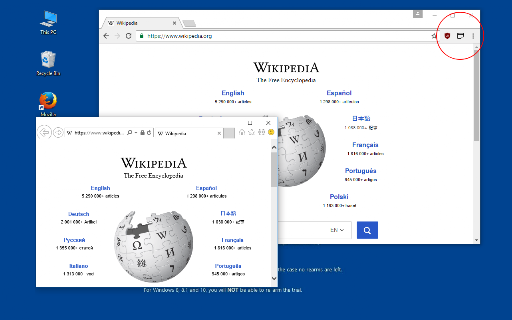 Open in IE screenshot