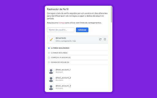 Profile Tracker screenshot