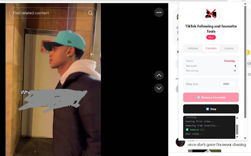TikTok Remove Following & Favorites Tools 2026 screenshot